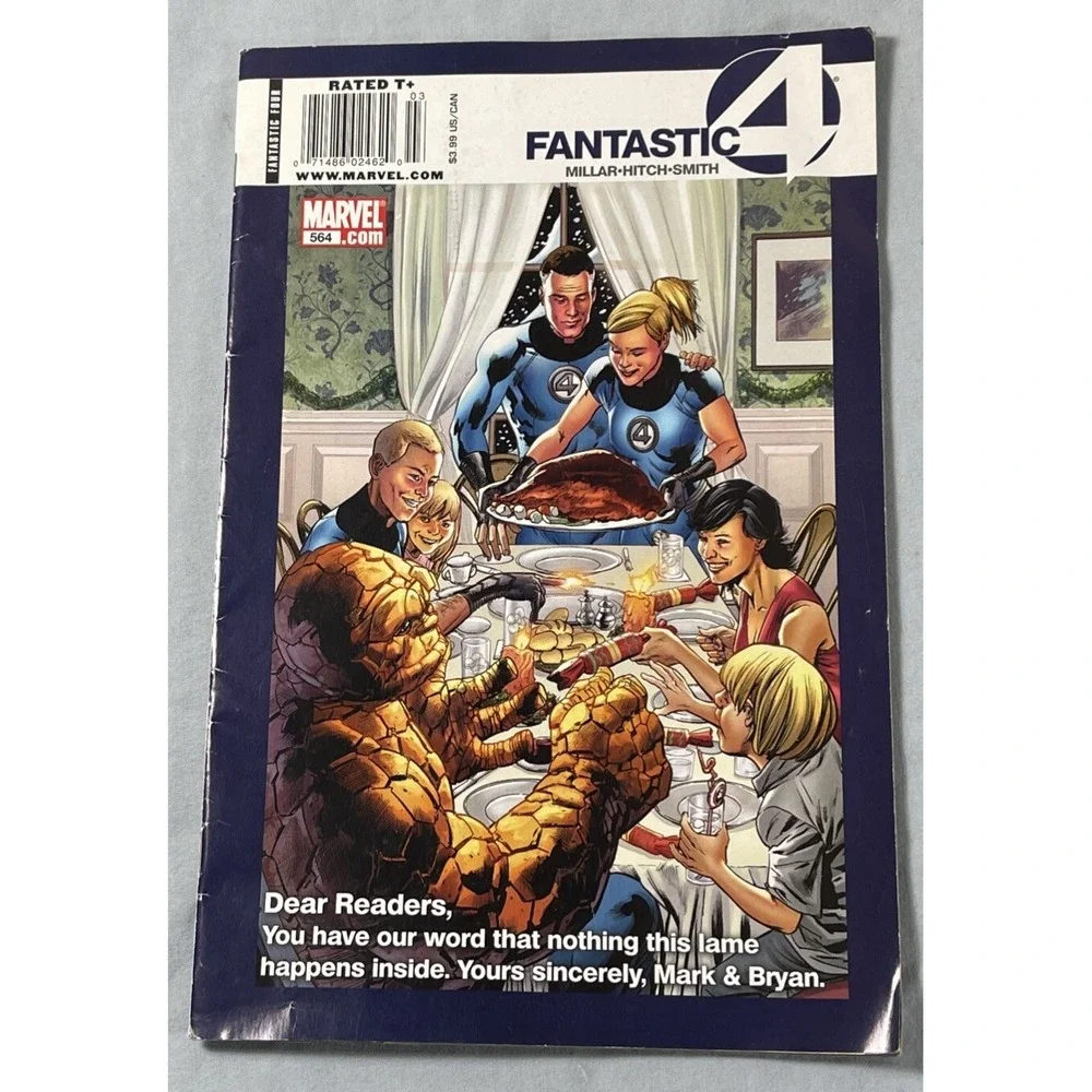 Fantastic Four Comic 564 Cover A First Print 2009 Mark Millar Bryan Hitch Smith